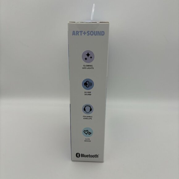 ART+SOUND Kids LED Light Up Kawaii Cat Bluetooth Wireless Headphones NEW - Picture 3 of 5